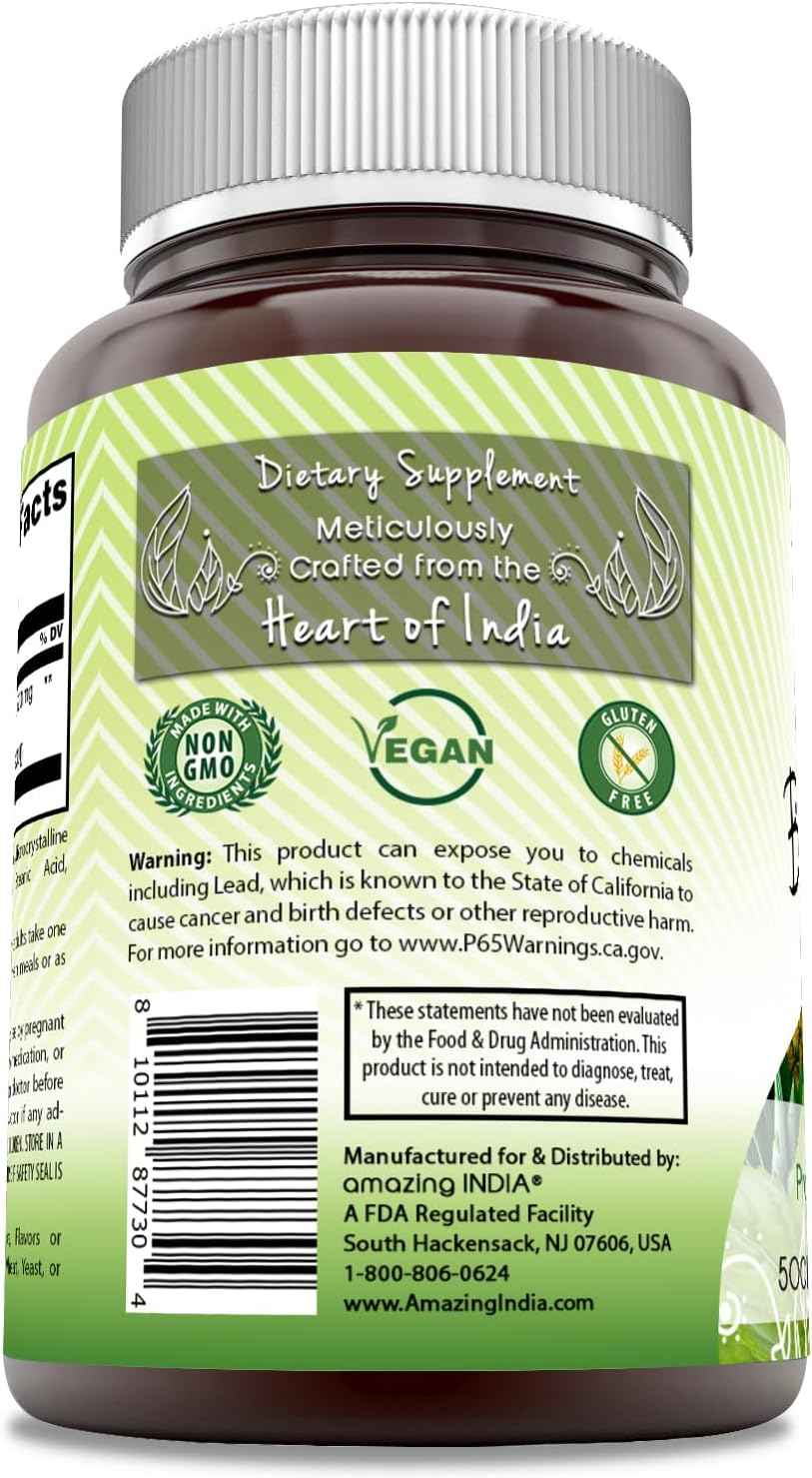 Amazing India Bromelain Supplement - 500 Mg per Serving - 120 Tablets - Non-GMO - Free - Made in USA