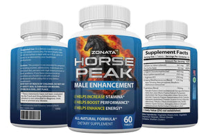 Zonata Horse Peak Dietary Supplements for Men - Horse Peak Supplement Naturally Enhance Performance, Endurance, and Energy Levels* - Horse Peak Pills - 60 Count