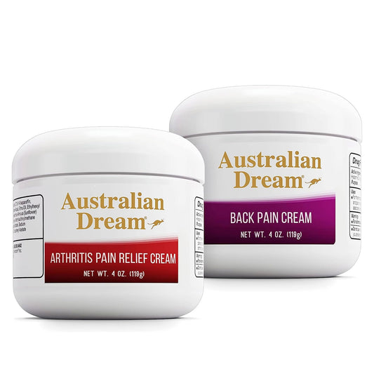 Australian Dream Arthritis Pain Relief Cream & Back Pain Cream - Soothing, Non-Greasy Pain Relief Creams - Topical Arthritis Pain Relief Good for Muscle Aches, Joint Pain, or Back Pain - 4 oz Bundle