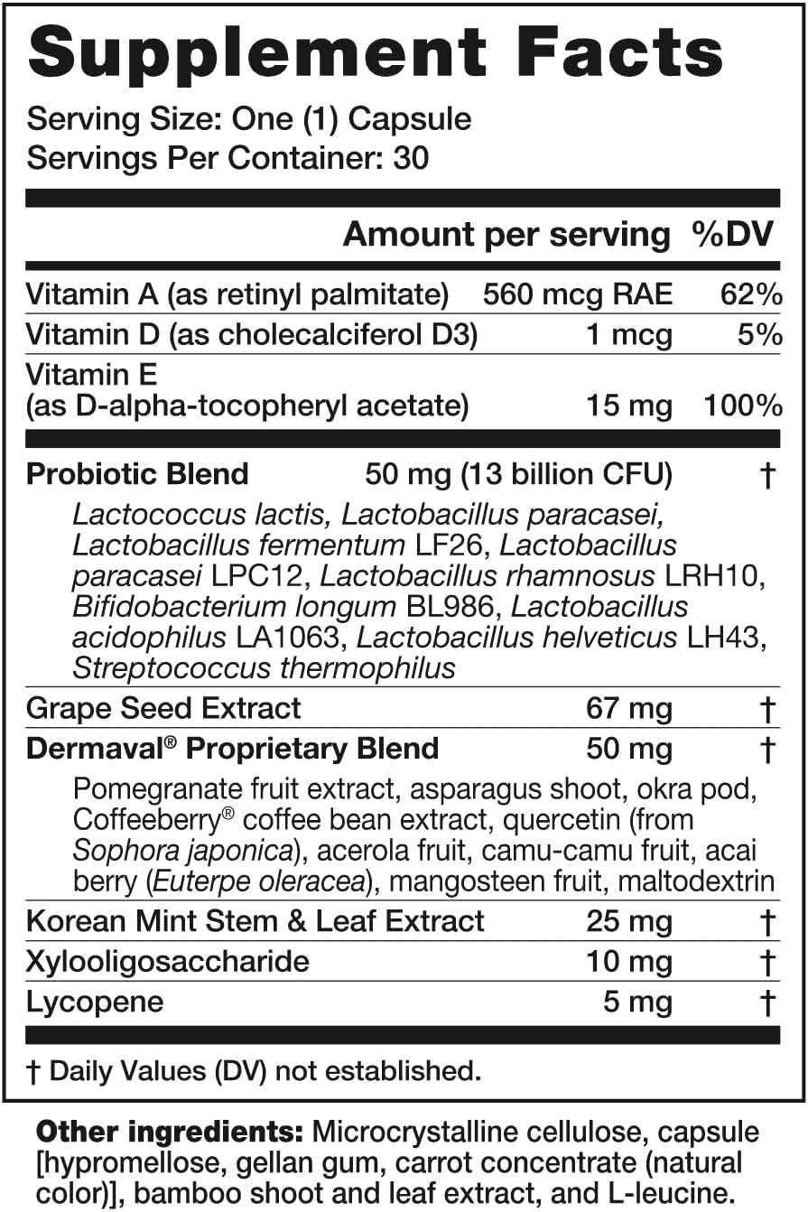 Dr. Kellyann Bellabiotics Probiotic Capsules for Digestion & Skin Health (30 Capsules) - Supports Gut & Skin Health