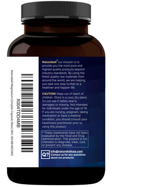 NatureBell 12-in-1 Magnesium Complex 1000mg, 4-Months Supply – Magnesium Glycinate, Citrate, Taurate, Malate, & More – High Absorption Formula for Men & Women – Chelated & Purified – 240 Capsules NatureBell buy supplements Au