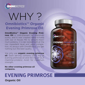 OmniBiotics The Female Health Care Package Organic Evening Primrose Oil + Myo-Inositol with D-Chiro-Inositol for Skin, Hair, & Hormone Support