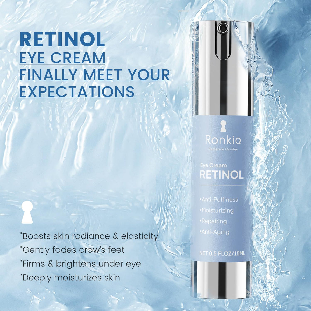 Retinol Night Care Eye Cream - Anti-Wrinkle & Dark Circles Treatment