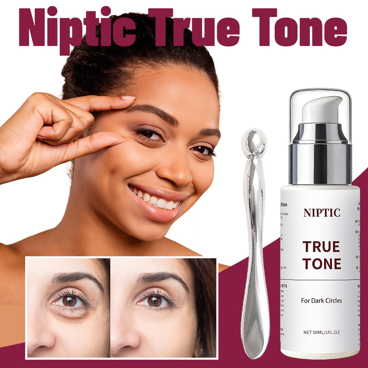 Niptic True Tone Eye Cream - Dark Circle & Eye Repair (1 PCS)