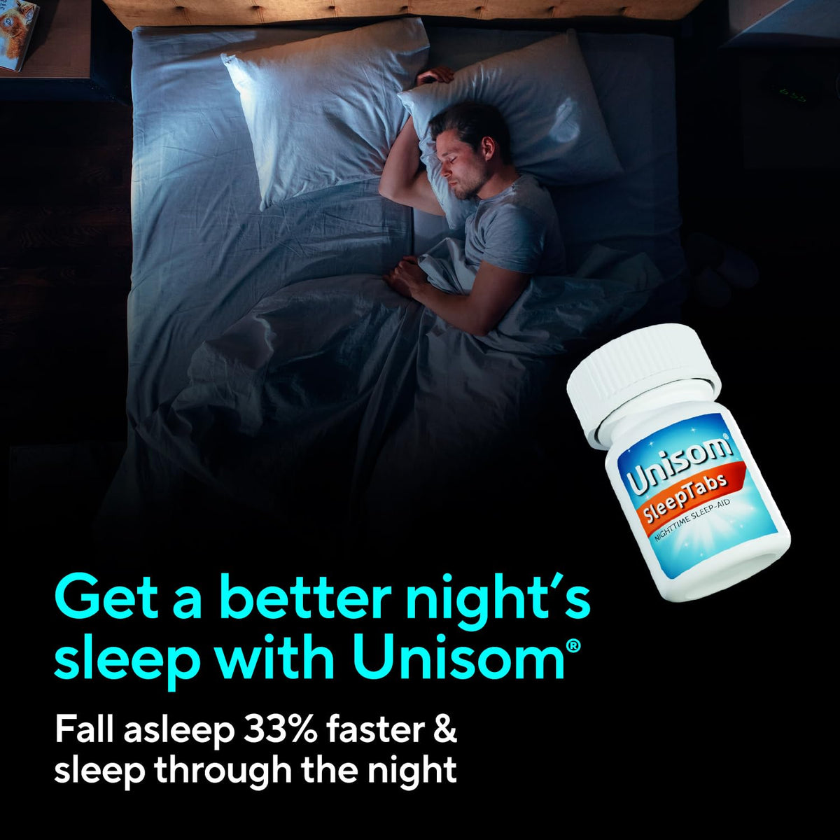Unisom SleepTabs, Nighttime Sleep-aid, Doxylamine Succinate, 32 Tablets