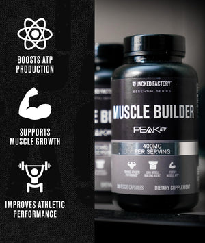Jacked Factory Essentials Muscle Builder - ATP Muscle Builder for Men with Peak ATP to Support Muscle Gain, Enhance Athletic Performance, & Increase Strength - 30 Capsules Jacked FactoryBuy Supplements Australia