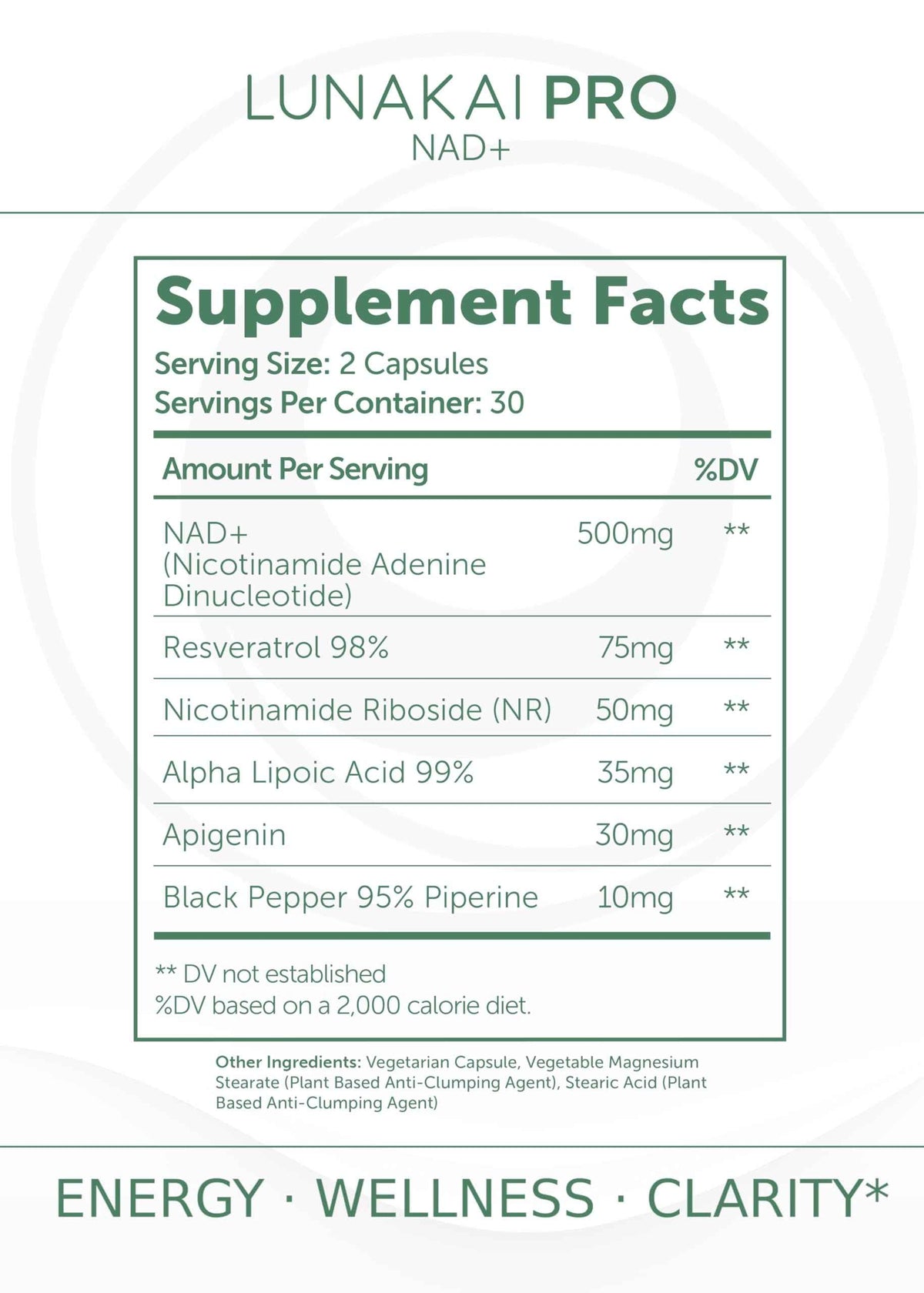 Lunakai USA Made Dual-Pathway NAD+ Formula with NR & Resveratrol – Natural NAD Supplement for Women & Men – Healthy Aging 7