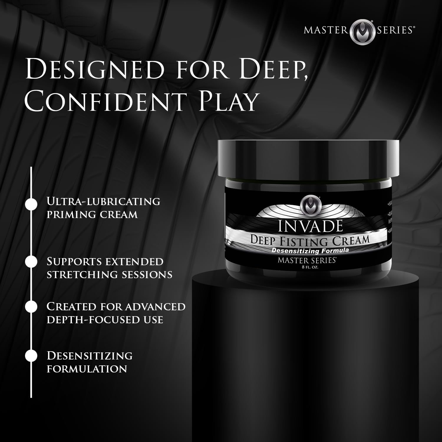 Invade Deep Fisting Cream 8oz-Lubricating Anal Cream with 5% Benzocaine