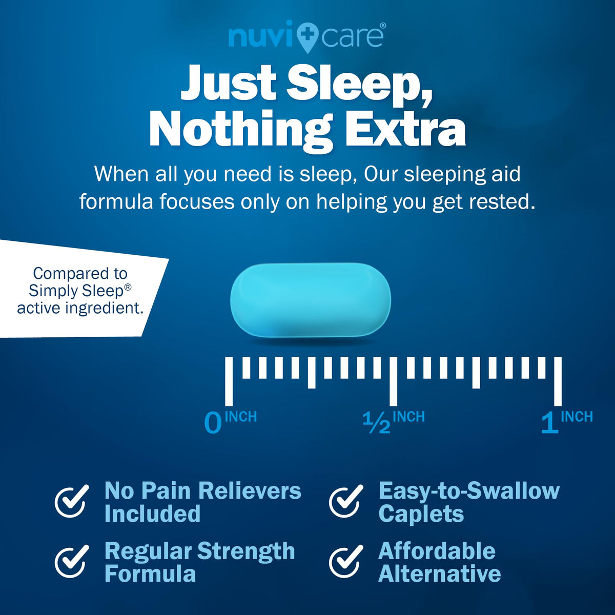 NUVICARE Diphenhydramine 25mg Nighttime Sleep Aid, 200 Caplets