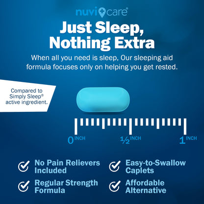 NUVICARE Diphenhydramine 25mg Nighttime Sleep Aid, 200 Caplets