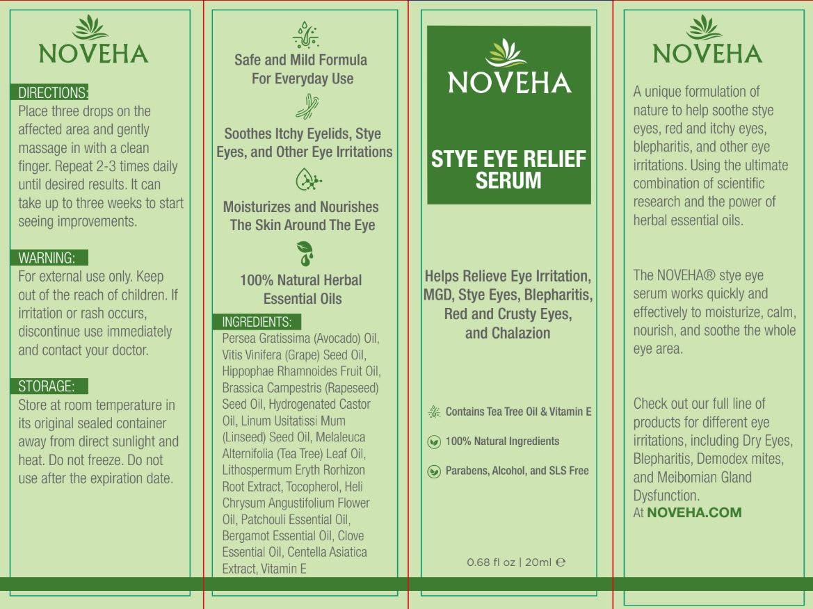 NOVEHA Stye Relief Serum – Blepharitis & Eyelid Bump Treatment Serum (20 ml)