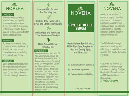 NOVEHA Stye Relief Serum – Blepharitis & Eyelid Bump Treatment Serum (20 ml)