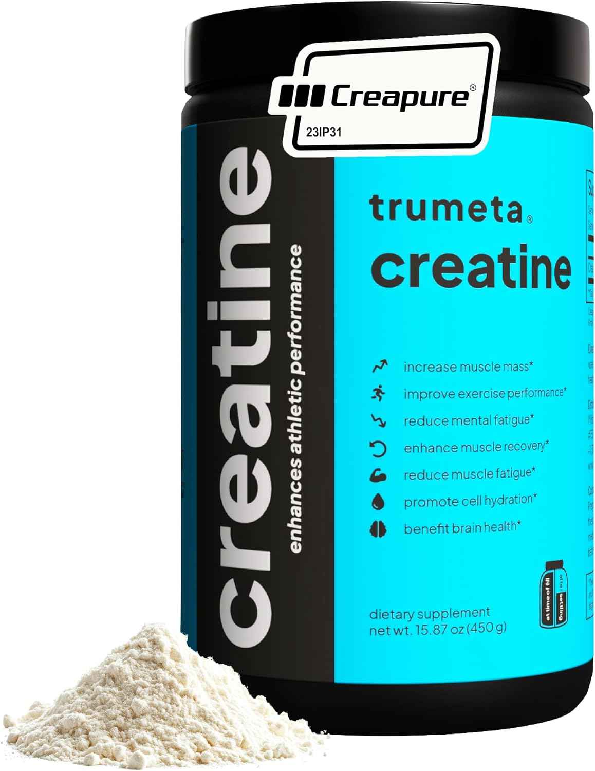 Pure Creapure Creatine Monohydrate Powder, Unflavored, Micronized - Maximize Muscle Growth, Strength & Recovery, Raw Creatina Monohidratada Supplement. 90 Days Supply