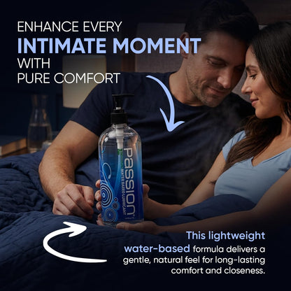 Passion Natural Water-Based Personal Lubricant, for Men & Women - 16 Fl Oz