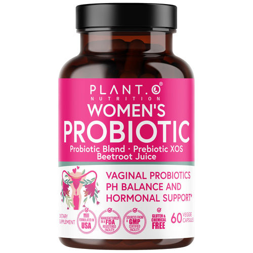 PLANT.O NUTRITION Vaginal Probiotics for Women with 4 Lactobacillus Strains Probiotic & Prebiotic Blend