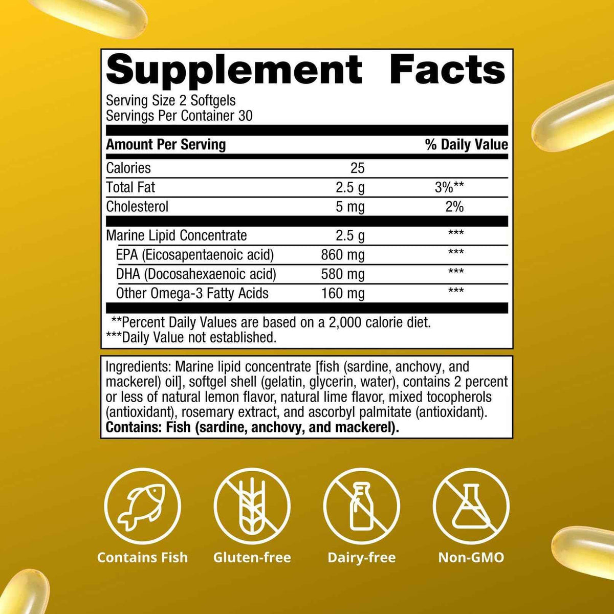 Metagenics OmegaGenics Fish Oil EPA-DHA 720 mg - High Potency Omega-3 Supplement - Supports Heart, Joint, Brain & Immune Health* - Sustainably Sourced