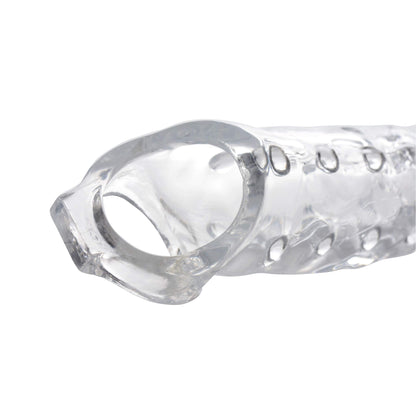 Size Matters 3 Inch Clear Extender Sleeve – Rubber Penis Extension, Cock Sleeve Enlarger, Adult Sex Toy for Men, 10.75" Length.