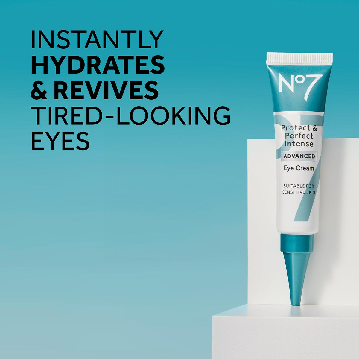 No7 Protect & Perfect Intense Advanced Eye Cream (0.5 fl oz) - Anti-Aging Treatment with Hyaluronic Acid & Shea Butter