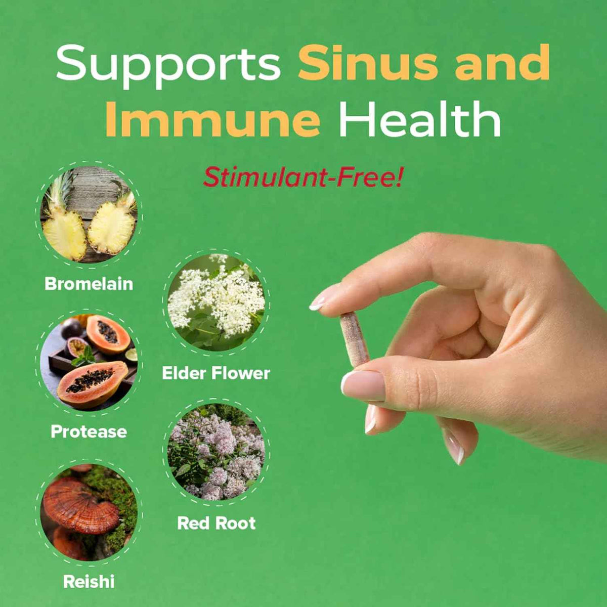 Redd Remedies, SinuZyme, Supports Sinus and Immune Health, 40 Vegan Capsules