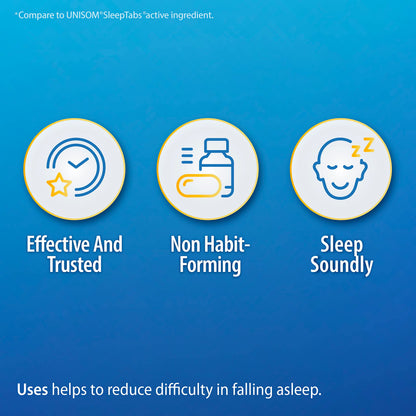 HealthA2Z® Nighttime Sleep Aid, Doxylamine Succinate 25mg, 120 Tablets