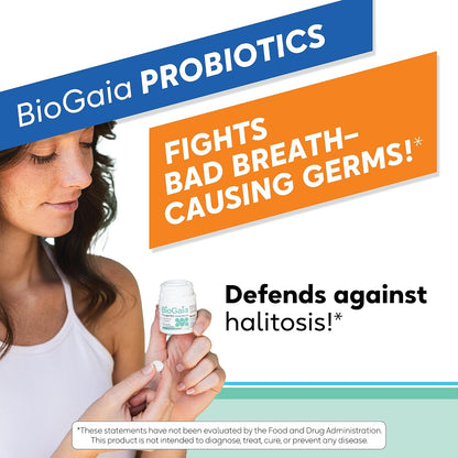 BioGaia Prodentis Fresh Breath Oral Probiotics for Bad Breath & Halitosis - + Zinc to Neutralize Odors - Promotes Healthy Gums & Teeth - 30 Dental Probiotic Lozenges - Dental Hygienist-Recommended