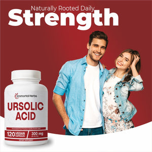 Immortal Herbs Pure Ursolic Acid Supplement 300mg, 120 Pills, Rosemary Leaf Extract Powder, Non-GMO and Gluten-Free Ursolic Acid Capsules for Women and Men Immortal HerbsBuy Supplements Australia