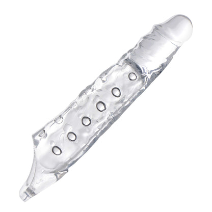 Size Matters 3 Inch Clear Extender Sleeve – Rubber Penis Extension, Cock Sleeve Enlarger, Adult Sex Toy for Men, 10.75" Length.