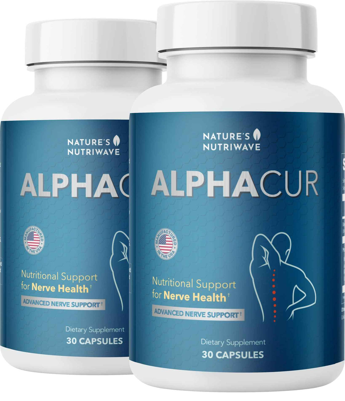 Nature’s NutriWave Alphacur - Natural Supplement with Magnesium, Alpha Lipoic Acid, Turmeric & CoQ10 - Non-GMO, 100% Natural, Made in the USA, GMP-Certified - 30 Capsules, 2 Month Supply