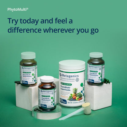 Metagenics PhytoMulti with Iron - Daily Multivitamin for Men & Women with Phytonutrients* - Methylfolate, Vitamins A‑K, Zinc & B6 - Iron Bisglycinate 18 mg - Non‑GMO, Gluten‑Free - 60 Tablets