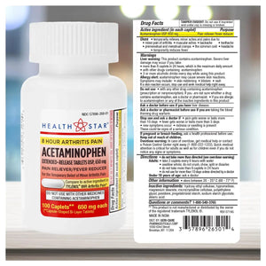 GeriCare Acetaminophen Extended-Release Arthritis 650mg Caplets, Pain Reliever, Arthritis Symptoms, Fever Reduction, 100 Count (Pack of 1) GeriCareBuy Supplements Australia