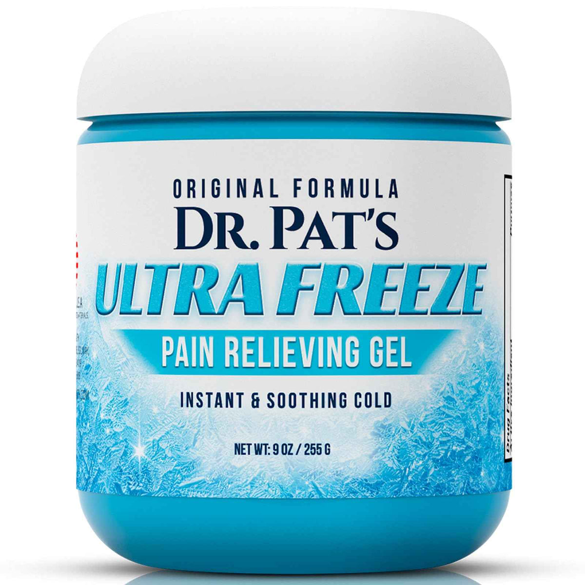 Ultra Freeze Dr Pat's Pain Relief Cream (9oz) - Muscle Rub Gel for Arthritis, Neuropathy, Foot & Joint - Cooling Sports Massage for Back, Shoulder & Knee - Menthol Analgesic for Neck & Body
