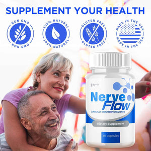 (3 Pack) Nerve Flow Capsules, Official Nerve Flow Pills Made with All Natural Ingredients, Maximum Strength NerveFlow Sciatic Support Supplement with Advanced Vitamins for Women & Men (180 Capsules) SyvorBuy Supplements Australia