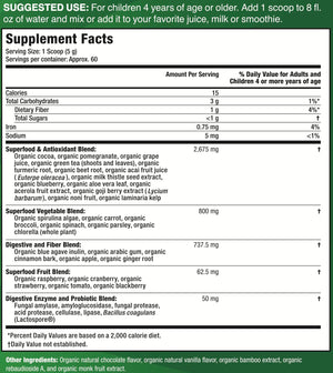Feel Great USDA Organic Super Greens Powder for Kids - Cocao Chocolate | Fruit & Veggie Supplement | Superfood Powder with Probiotics & Digestive Enzymes for Digestive Health | 60 Days Supply The Feel Great Vitamin CompanyBuy Supplements Australia