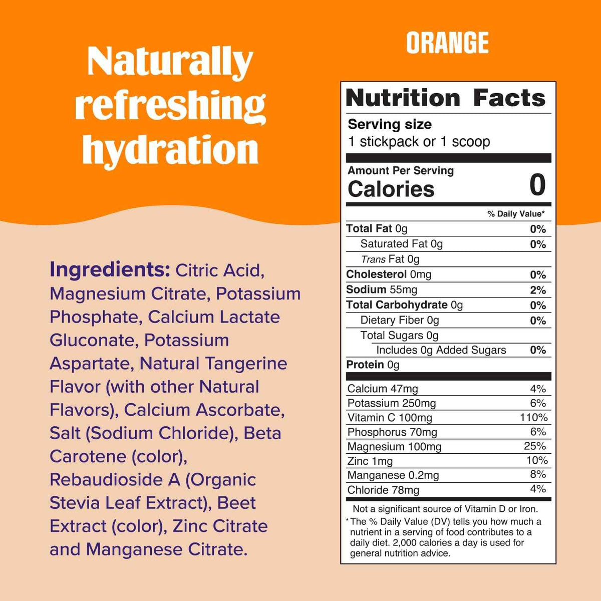 Ultima Replenisher Electrolyte Powder Drink Mix Bundle - Sugar Free - Orange, 90 Serving Canister and 20 Stickpacks - 6 Electrolytes and Minerals - Keto Friendly, Vegan, Non-GMO