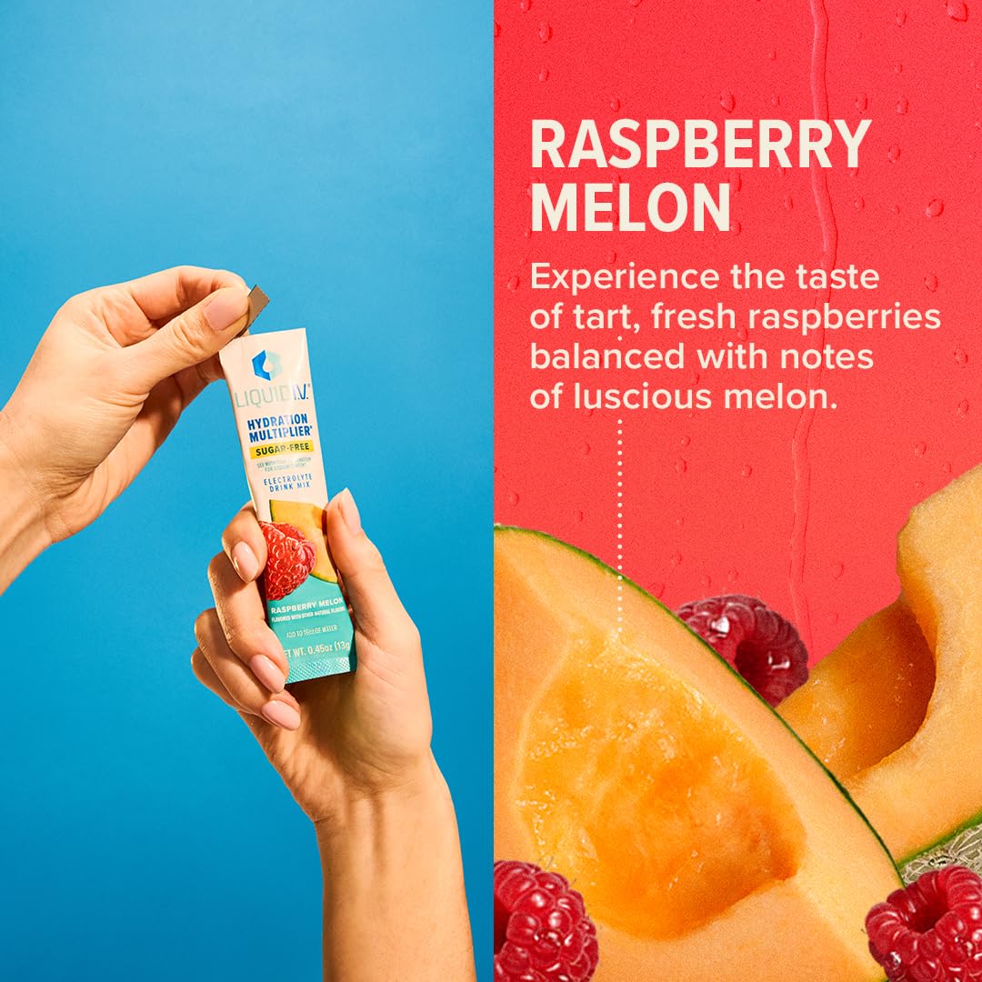 Liquid I.V. Sugar-Free Hydration Multiplier - Raspberry Melon – Hydration Powder Packets