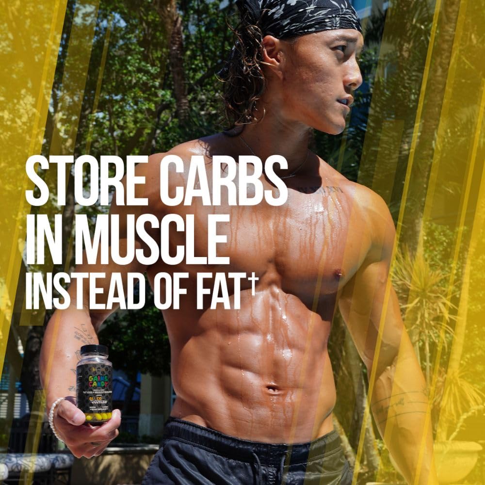 ALPHA LION Gains Candy, Supplement Pills that Support Weight Loss, Appetite Suppressant, Keto-Diet Friendly, Decrease Body Fat, Upgrade Energy & Workout Performance, 60 Capsules (MitoBurn)