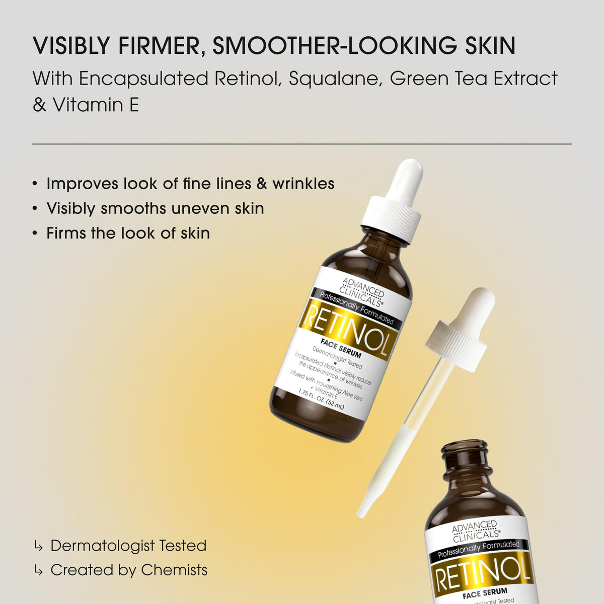 Advanced Clinicals Retinol Serum – Anti-Aging & Renewing Duo (52ml x 2)
