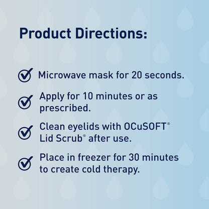 OCuSOFT Dry Eye Mask Basic - Moist Heat Compress for Dry Eyes, Styes, and Blepharitis Relief