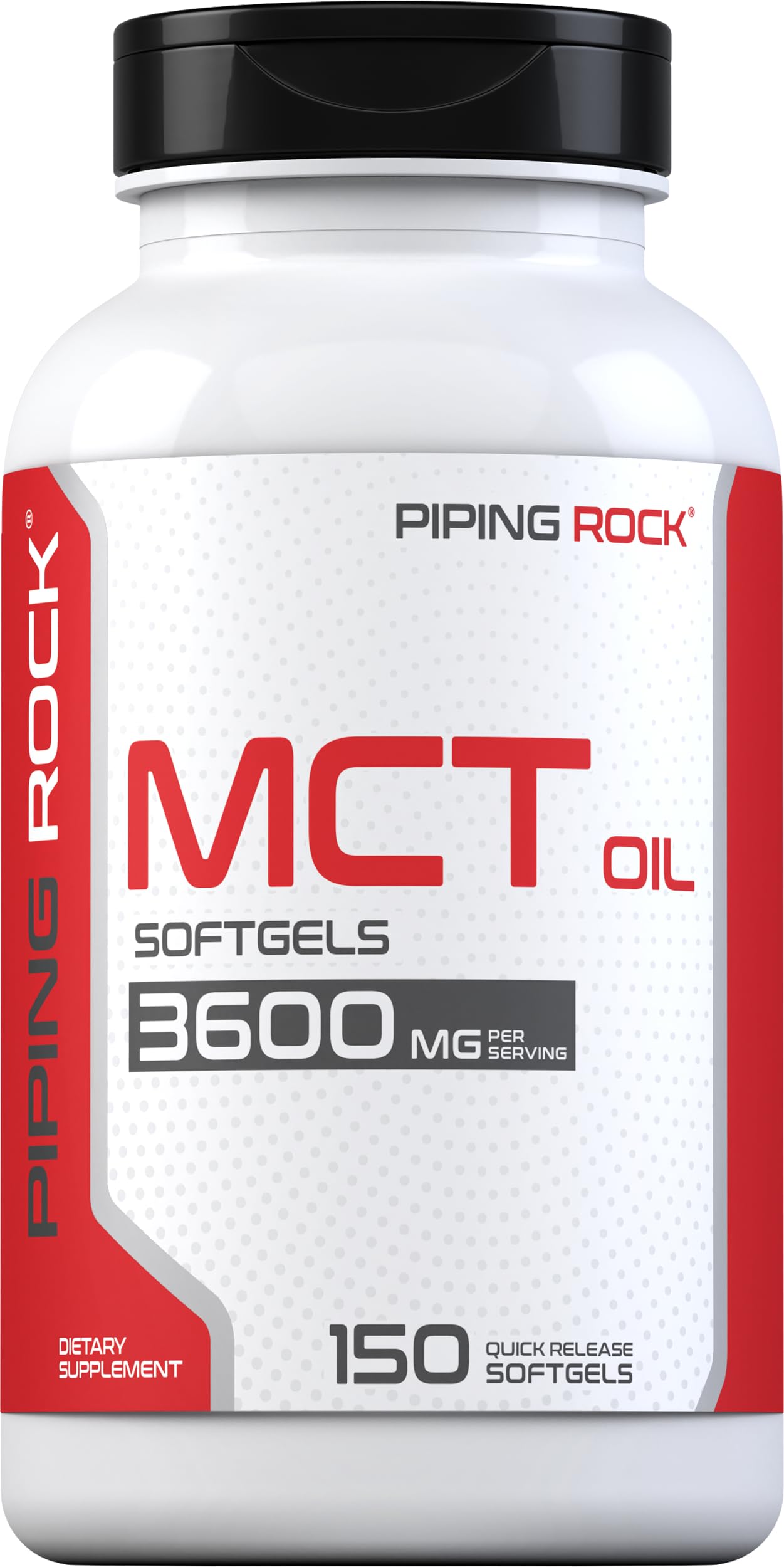 Piping Rock MCT Oil Softgel Capsules 3600mg | 150 Pills
