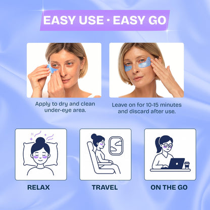 MAREE Under Eye Patches (12 Pairs) - Collagen & Hyaluronic Acid for Puffy Eyes