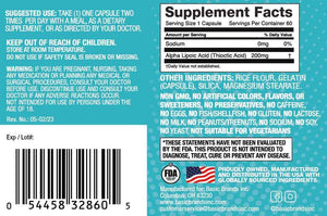 Basic Brands Nerves Alpha Lipoic Acid, 200 mg 1 Pack - Antioxidant, Immune Support, Eye Health Support, Heart Health Support, Nerve Health
