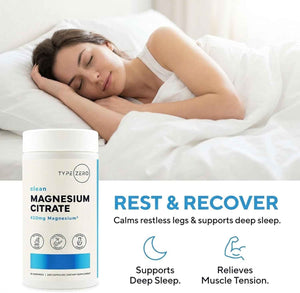 Type Zero Clean Magnesium Citrate (420mg) 200 Capsules, Gluten-Free - Pure Magnesium Citrate Supplement, GMO-Free, 50 Servings