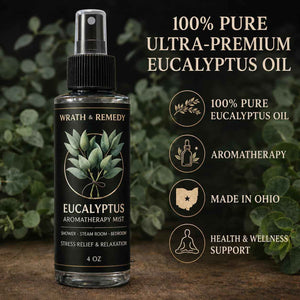 Eucalyptus Shower Spray Aromatherapy - USDA Organic (4 oz, 700+ Sprays) - 100% Pure Eucalyptus Essential Oil Spray Mist for Spa Shower, Steam, Sauna & Linen Bedsheet - Premium & Travel Size (US-Made)