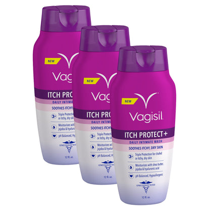 Vagisil Feminine Wash for Intimate Area Hygiene and Itchy, Dry Skin, Itch Protect+ Crème Wash