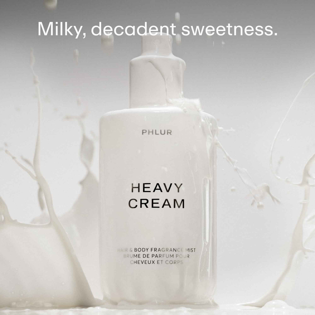 PHLUR Heavy Cream Body Mist, 8 Fl Oz - Hair and Body Perfume for Women, Gourmand Vanilla Body Spray with Marshmallow, Coconut Cream & Citrus Fragrance