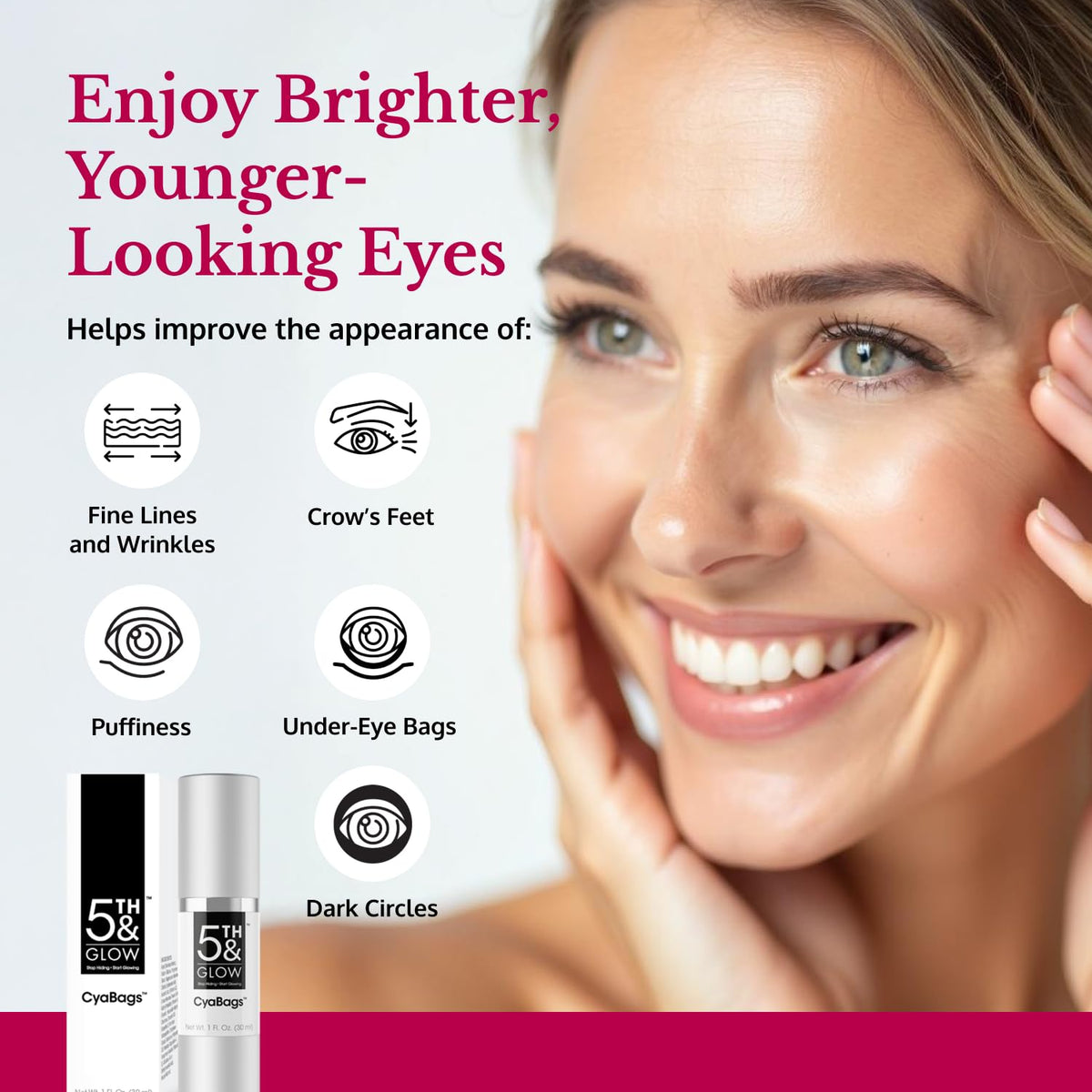 5th & Glow Cyabags - Instant Eye Lift & Bag Remover (1 oz)