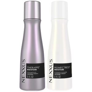 Nexxus Travel Shampoo and Conditioner, Therappe & Humectress, 3 Oz Ea - Ultimate Moisture Protein Treatment for Dry, Damaged Hair with Elastin Protein & Green Caviar - Hair Products for Women & Men