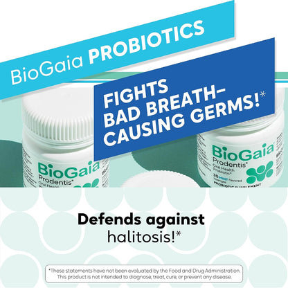 BioGaia Prodentis Oral Probiotics for Teeth & Gums and Bad Breath - Apple - Dental Hygienist-Recommended - Promotes Healthy Gums & Improves Oral Health - Fights Bad Breath - Dental Probiotic (3-Pack)