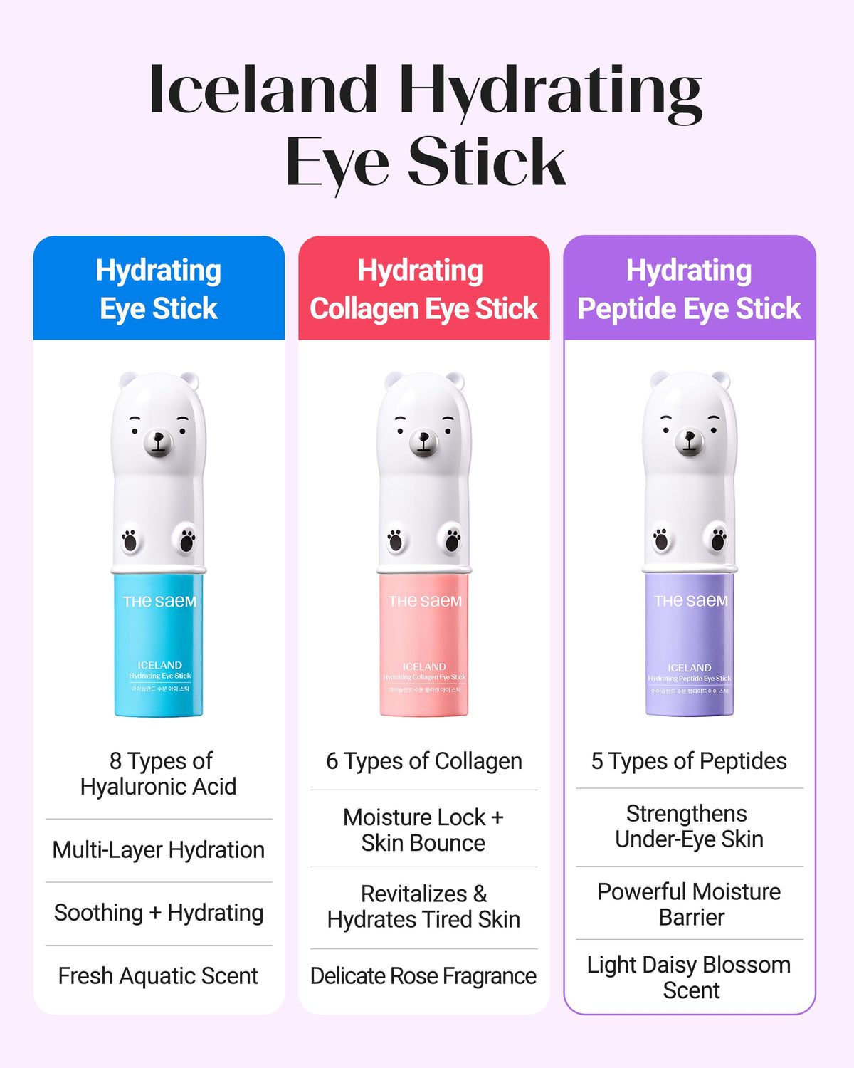 theSAEM Iceland Hydrating Peptide Eye Stick - Double Cooling Pack (2 x 0.38 oz)