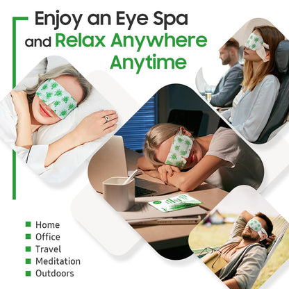 BeHoomi Self Heating Steam Eye Mask – Lemongrass Scented Warm Compress Heated Eye Mask for Sleep, Spa & Relaxation (20 Pack)